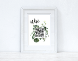 Wifi Greenery Scan Me! Wifi QR Scan Home Wall Decor Print by WinsterCreations™ Official Store