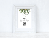 Wifi It's On The House Greenery Wifi QR Scan Home Wall Decor Print by WinsterCreations™ Official Store