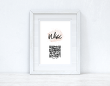 Wifi Rose Gold Pink Splatter Scan Me! Wifi QR Scan Home Wall Decor Print by WinsterCreations™ Official Store