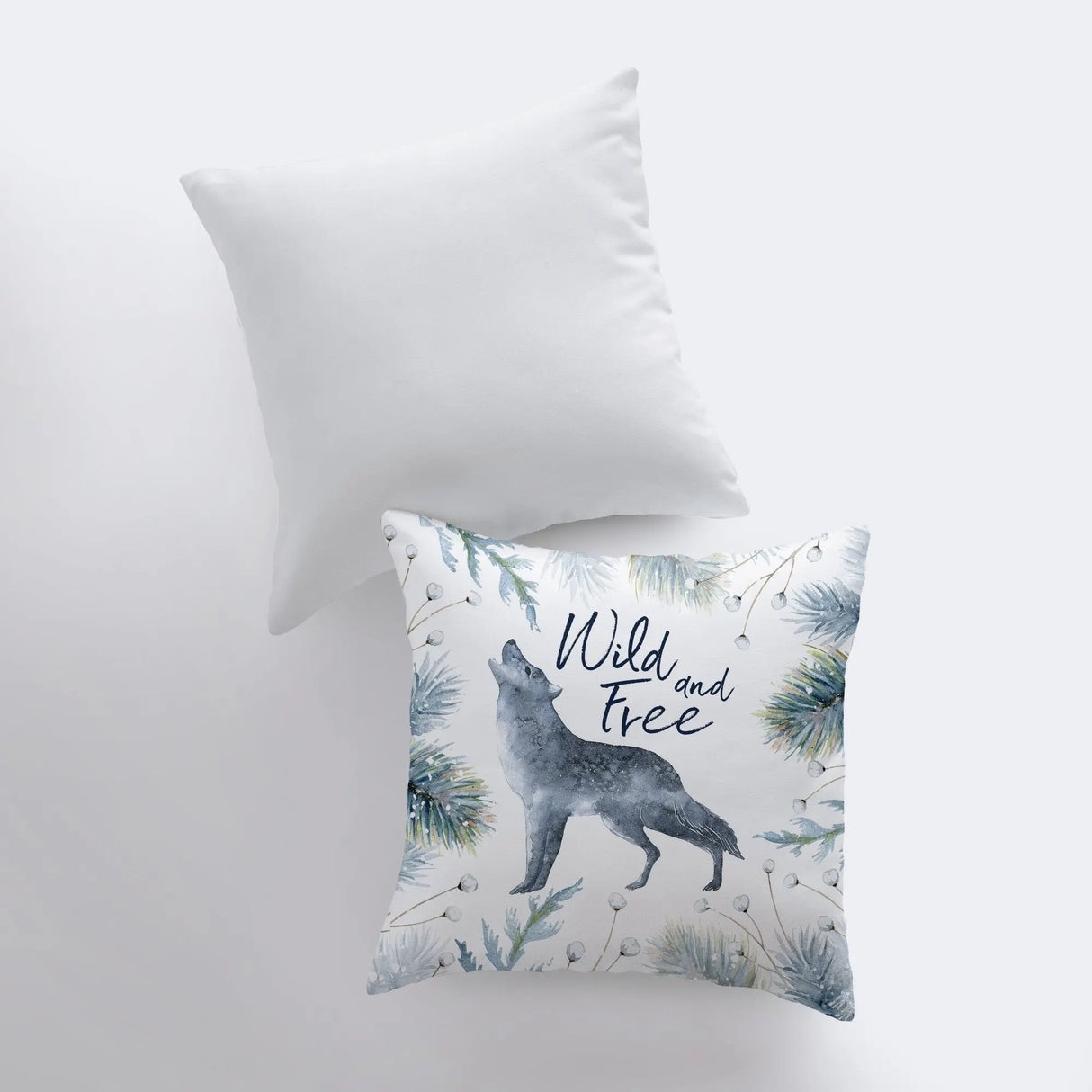 Wild and Free Wolf Pillow Cover | Wolf Decor | Throw Pillow | Animal Lover Gift | |Wilderness | Christmas tree | Christmas Gifts | Mom Gift by UniikPillows