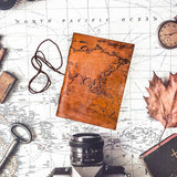 World Map 7x5 Handmade Leather Journal by Soothi