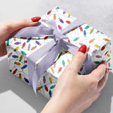 Holographic Lights Christmas Gift Wrap by Present Paper