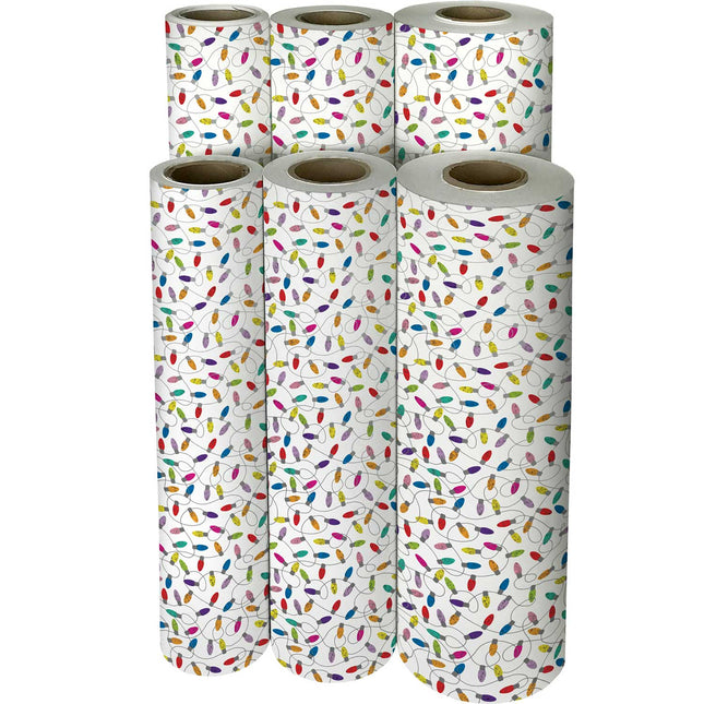 Holographic Lights Christmas Gift Wrap by Present Paper