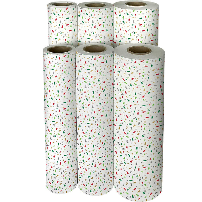 Embossed Little Trees Christmas Gift Wrap by Present Paper