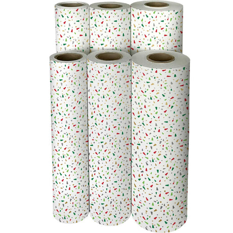 Embossed Little Trees Christmas Gift Wrap by Present Paper