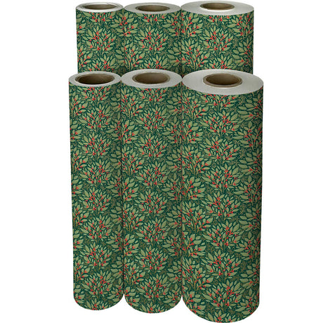 Holly Tapestry Christmas Gift Wrap by Present Paper