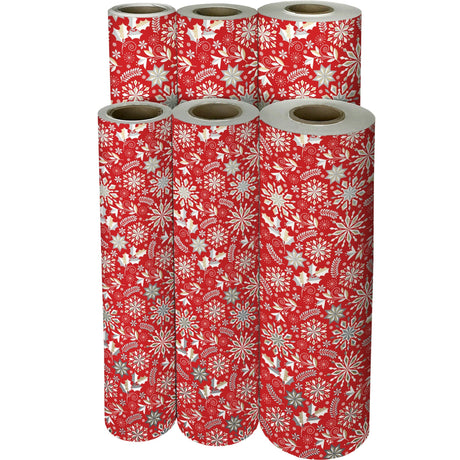 Merriment Red Christmas Gift Wrap by Present Paper