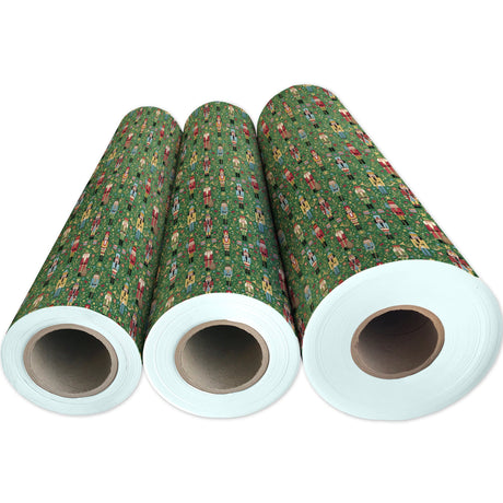 Sparkling Nutcracker Holographic Christmas Gift Wrap by Present Paper