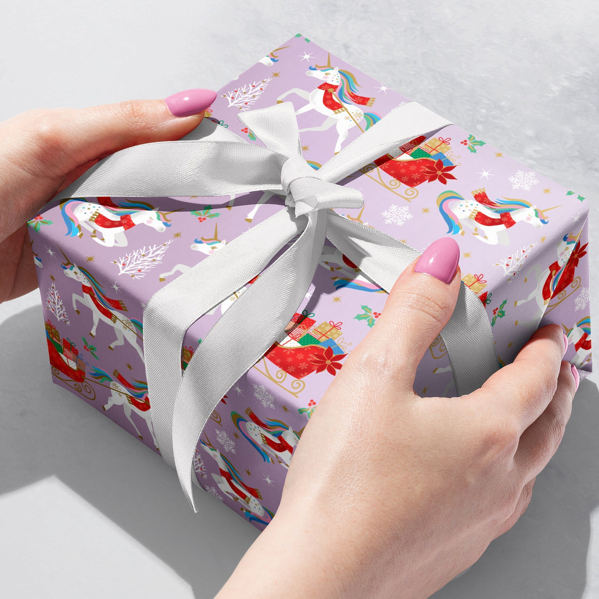 Holiday Unicorn Christmas Gift Wrap by Present Paper