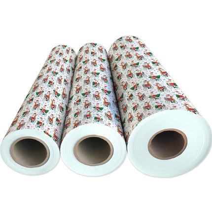 Santa Bicycle Christmas Gift Wrap by Present Paper
