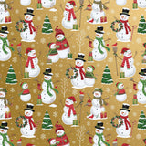 Snowman Family Christmas Gift Wrap by Present Paper