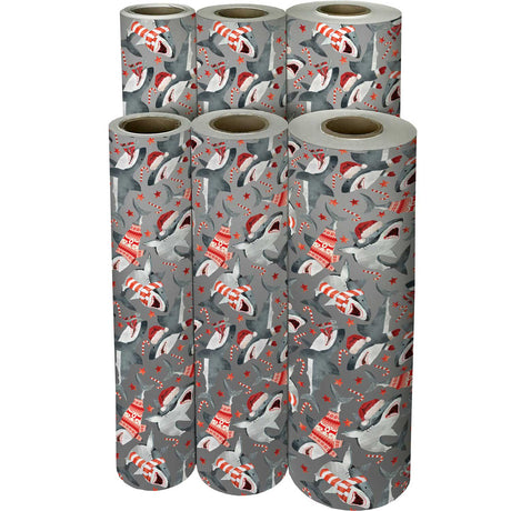 Sharks Christmas Gift Wrap by Present Paper