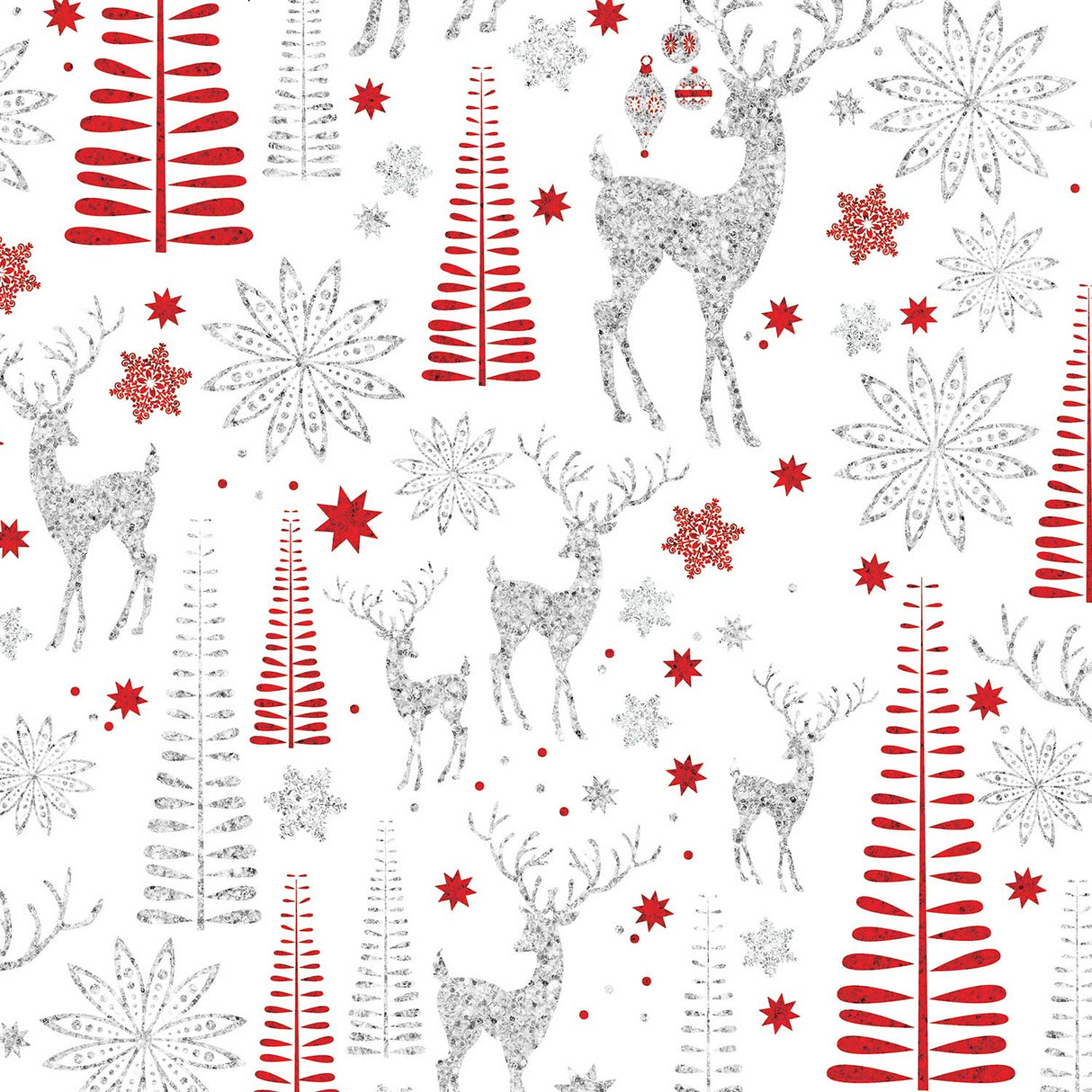 Holographic Reindeer Christmas Gift Wrap by Present Paper