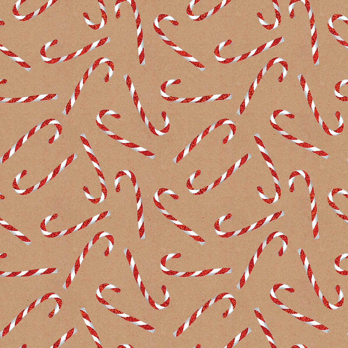 Kraft Candy Cane Christmas Gift Wrap by Present Paper