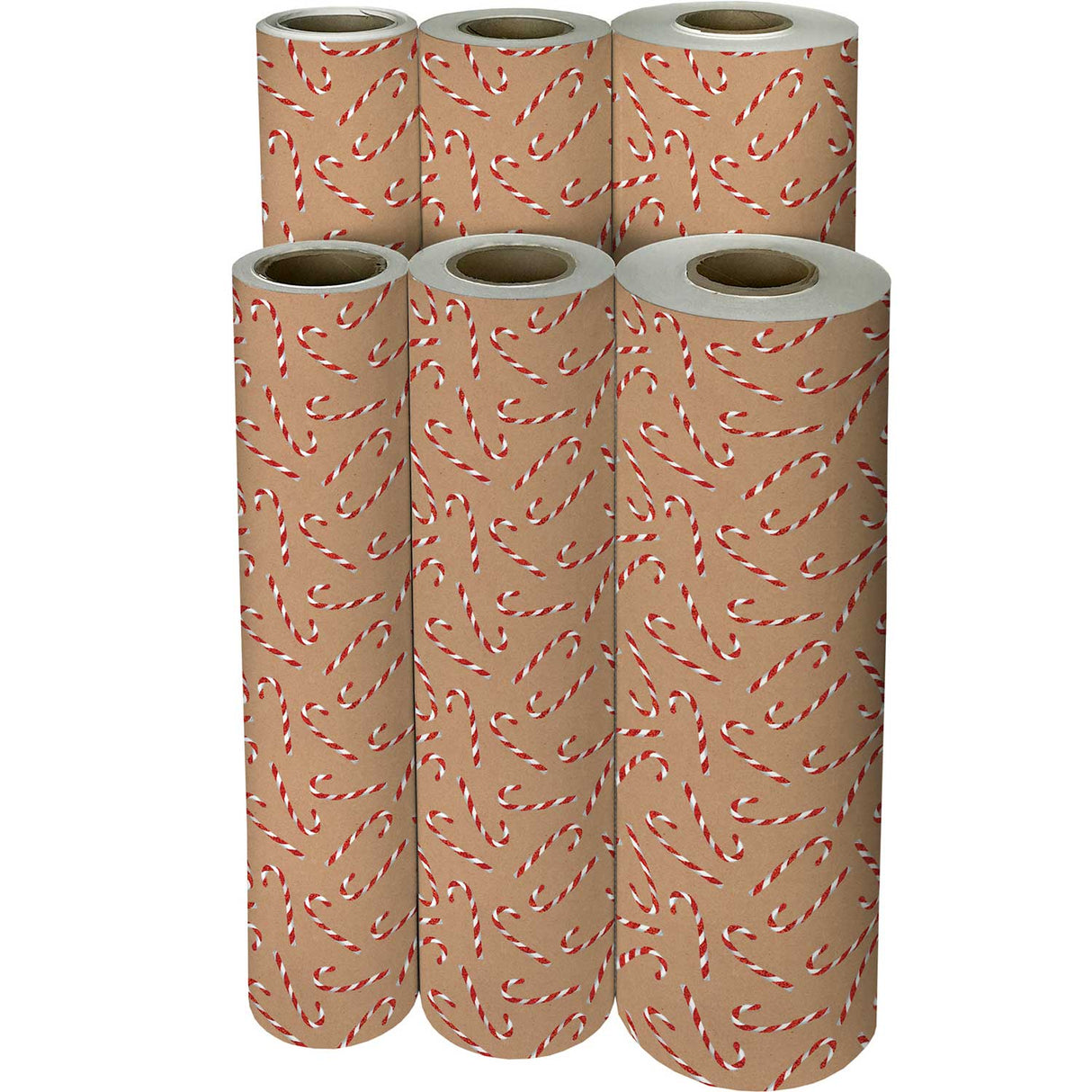 Kraft Candy Cane Christmas Gift Wrap by Present Paper