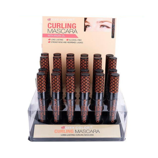 CITY COLOR Curling Mascara with Argan Oil Display Case Set 24 Pieces