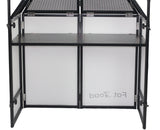 DJ Booth Tabletop With 8FT Lighting Truss Stand Package by FAT TOAD - Foldable Panel Portable Stage by GeekStands.com