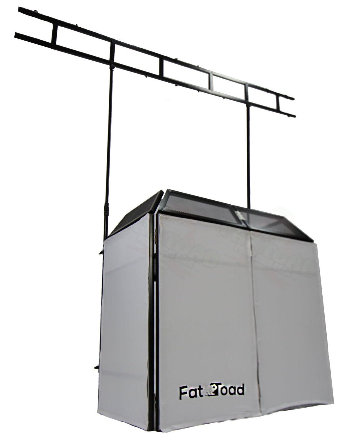 DJ Booth Tabletop With 8FT Lighting Truss Stand Package by FAT TOAD - Foldable Panel Portable Stage by GeekStands.com