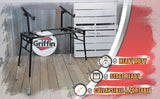 GRIFFIN 2-Tier DJ Coffin Workstation Stand - Double Table Top Keyboard & Laptop Holder - Duel Level Digital Piano Rack Mount Platform for Studio Mixer by GeekStands.com