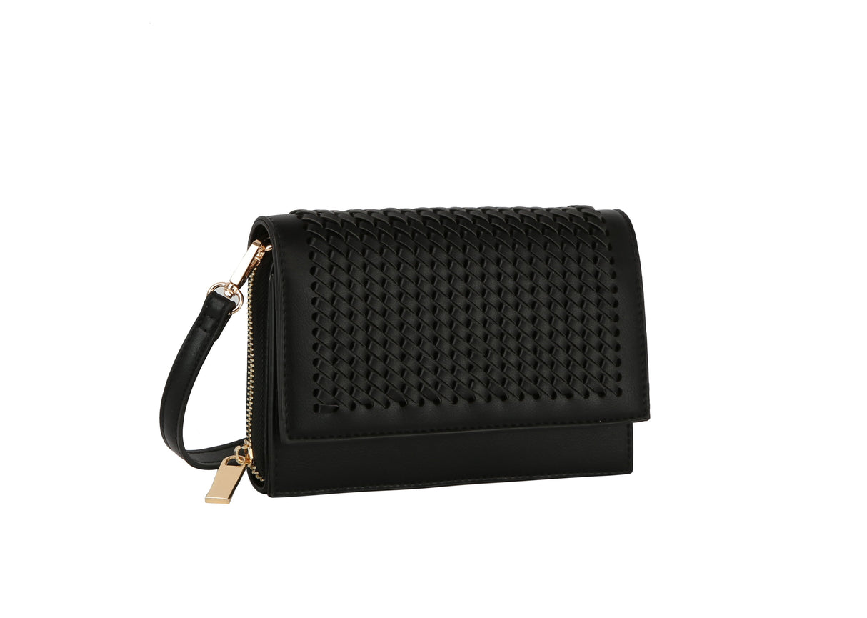 Woven flap over crossbody by hfstylish