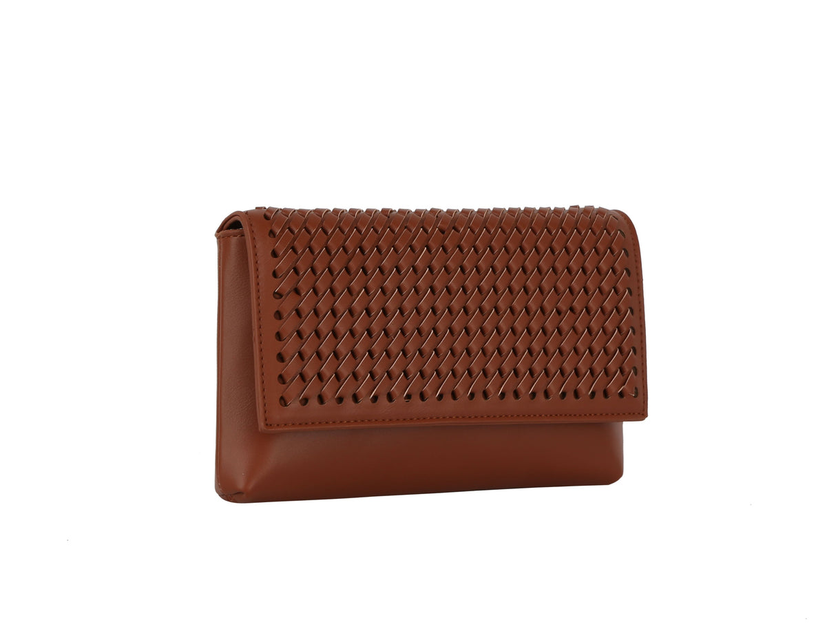 Woven flap over clutch by hfstylish