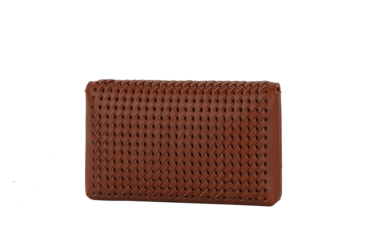 Woven flap over clutch by hfstylish