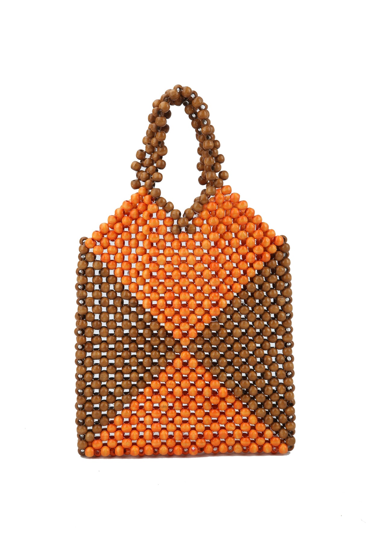 Straw Bags for Women,Straw Bags and Totes made whit small wooden balls by hfstylish