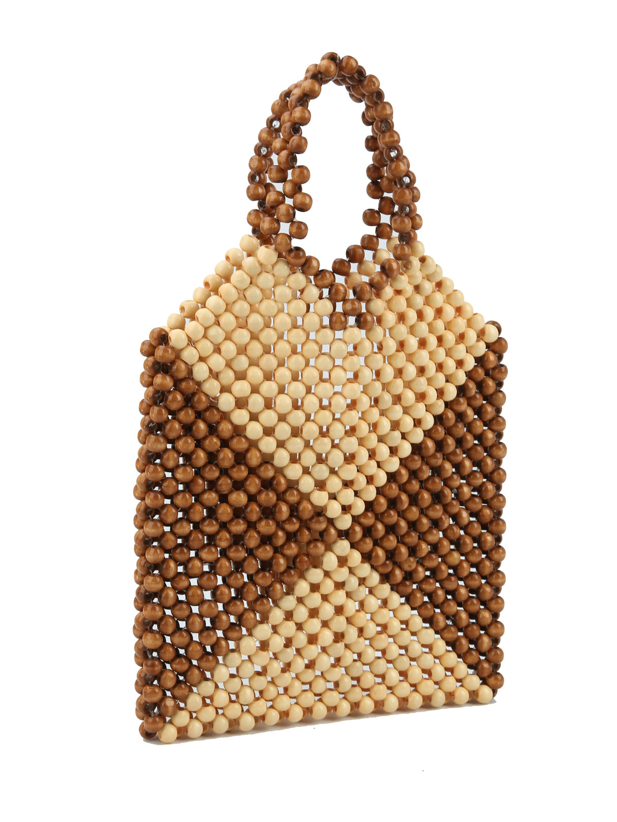 Straw Bags for Women,Straw Bags and Totes made whit small wooden balls by hfstylish