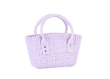 Woven top handles jelly mini tote by hfstylish