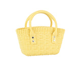 Woven top handles jelly mini tote by hfstylish