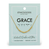 GRACE | Morse Code Classic Gold Beaded Necklace by ETHICGOODS