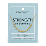 STRENGTH | Morse Code Classic Gold Beaded Necklace by ETHICGOODS