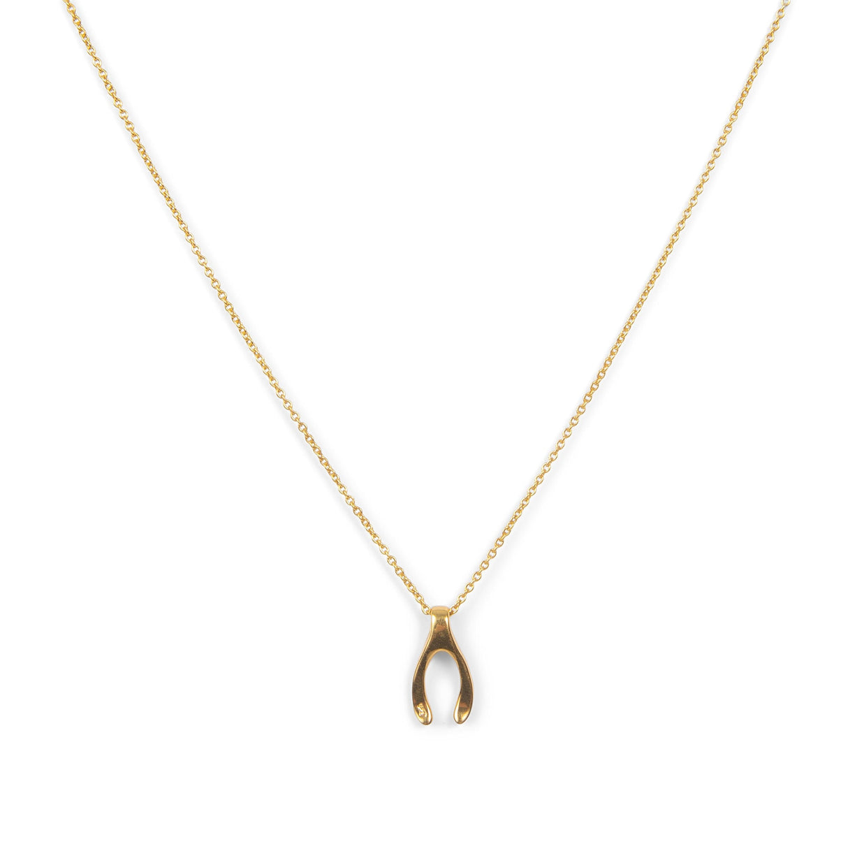 Wishbone Classic Gold Pendant Necklace by ETHICGOODS