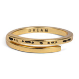 CLASSIC GOLD Morse Code Ring - Stamped | DREAM by ETHICGOODS