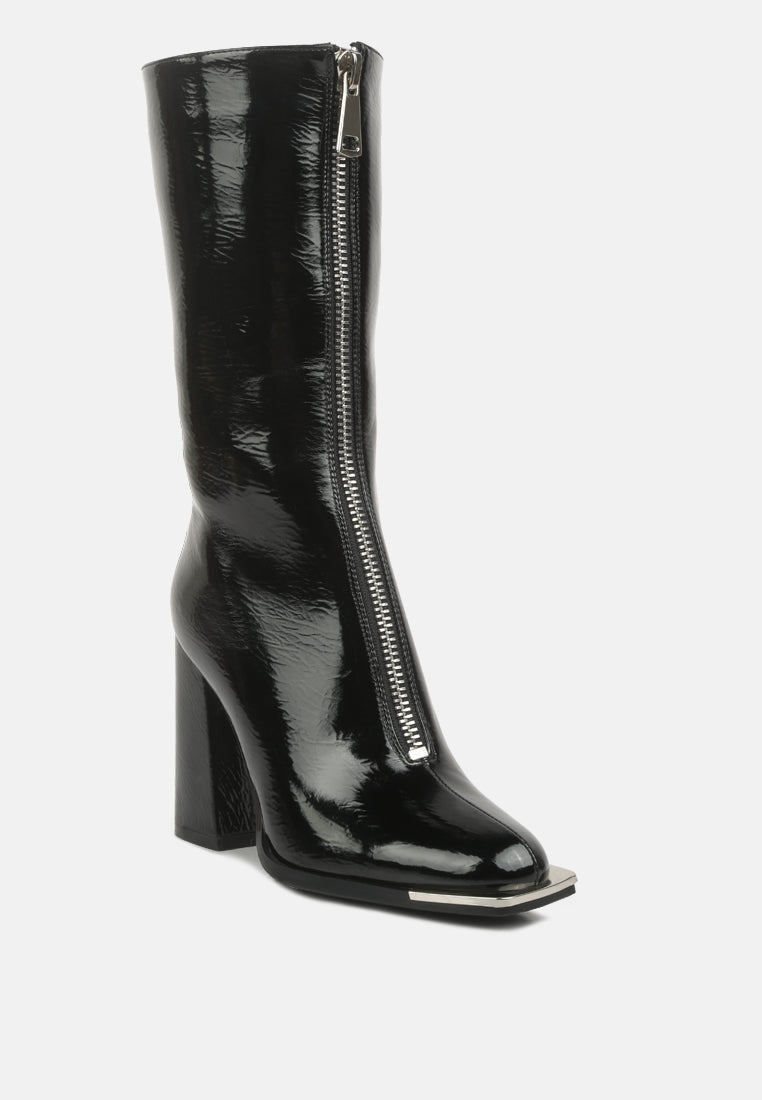 Year Round High Heeled Calf Boots by London Rag