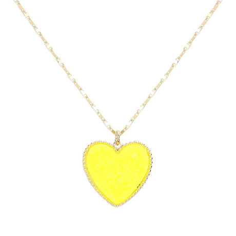 Druzy Heart Pendant Necklace by Madeline Love