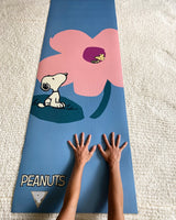 Ascend Yoga Mat Peanuts Snoopy Flower Blue Mat by Yune Yoga