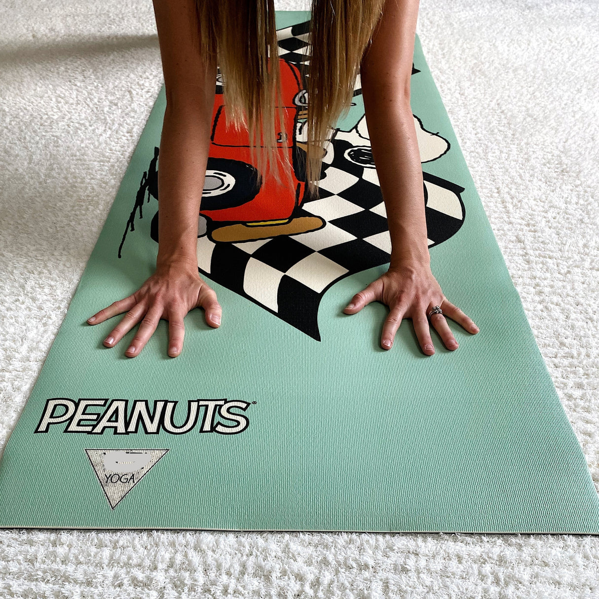 Ascend Yoga Mat Peanuts Snoopy Race Car Mat by Yune Yoga