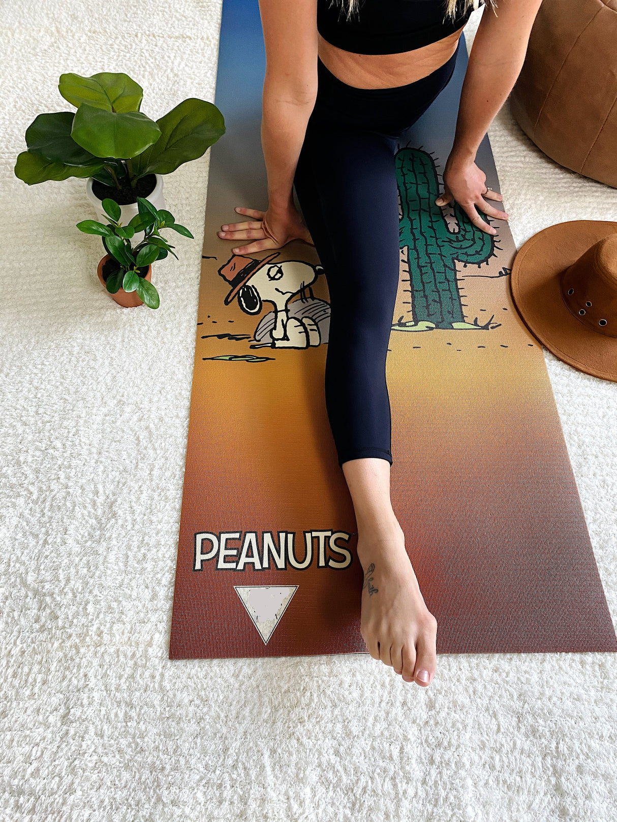 Ascend Yoga Mat Peanuts Snoopy Spike Desert Mat by Yune Yoga