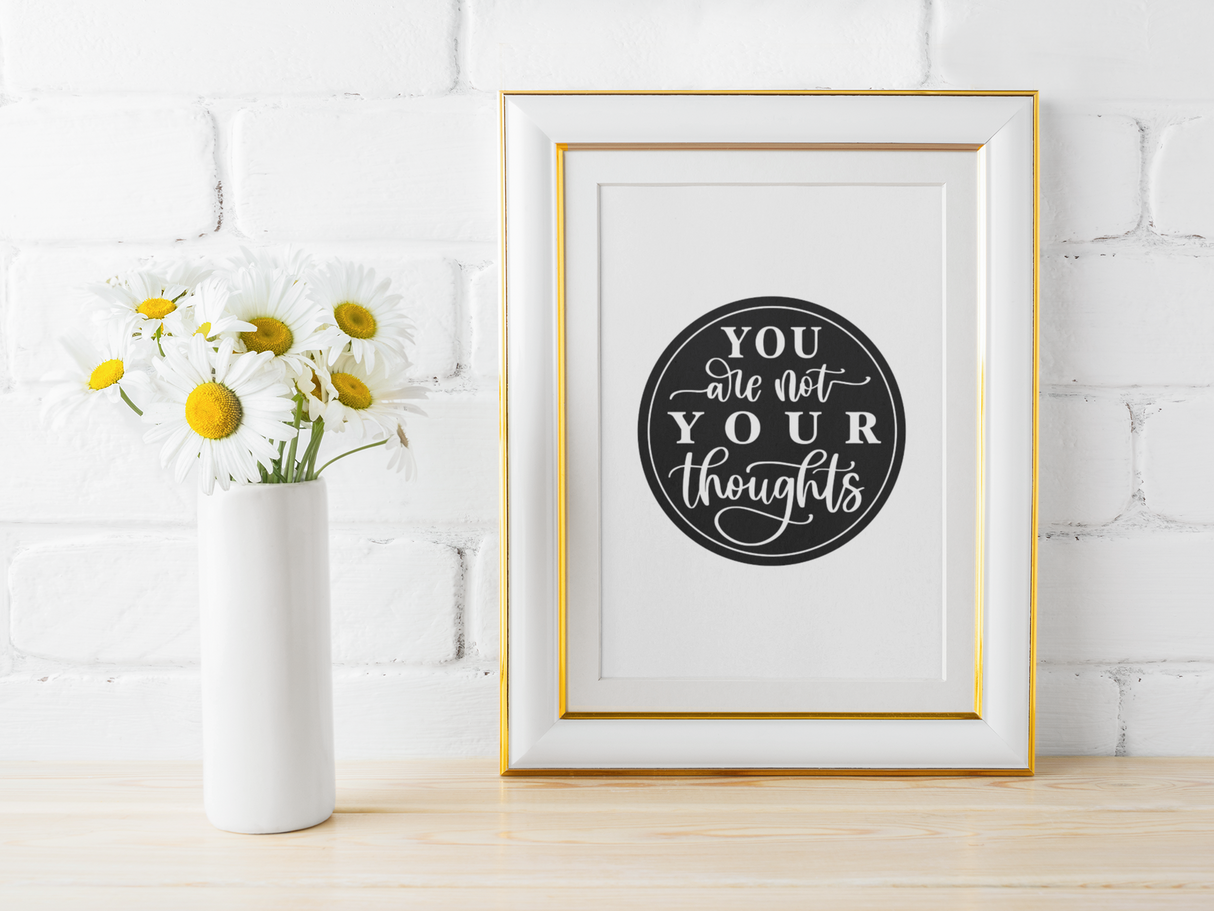 You Are Not Your Thoughts Mental Health Inspirational Wall Decor Quote Print by WinsterCreations™ Official Store