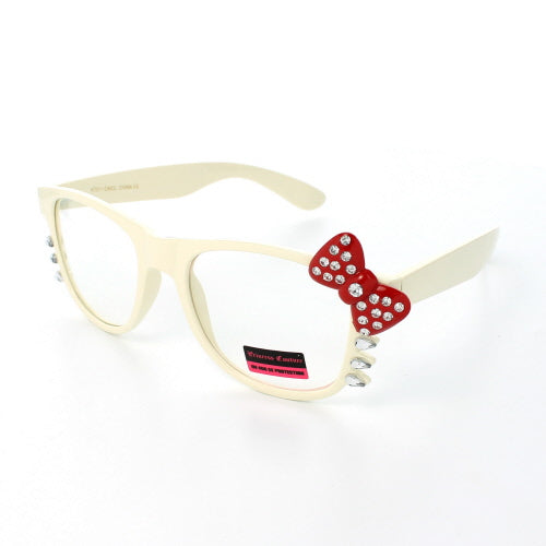 KITTY Junior Fashion Glasses Wayfarer KT01DCML - Beige