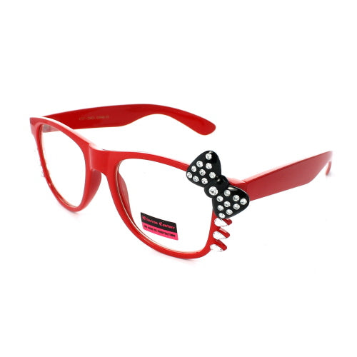 KITTY Junior Fashion Glasses Wayfarer KT01DCML - Red