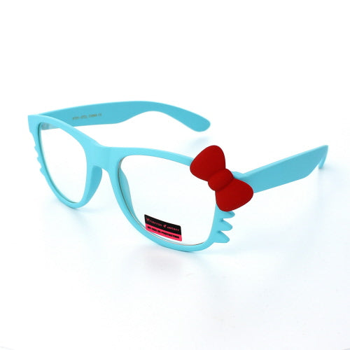 KITTY Junior Fashion Glasses Wayfarer KT01STCL - White - Blue