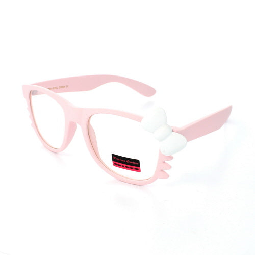 KITTY Junior Fashion Glasses Wayfarer KT01STCL - White - Pink