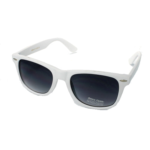 Retro Optix Wayfarer Neon Sunglasses - White