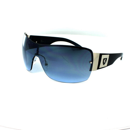 KHAN Sunglasses Shield 3391 - Black-Blue