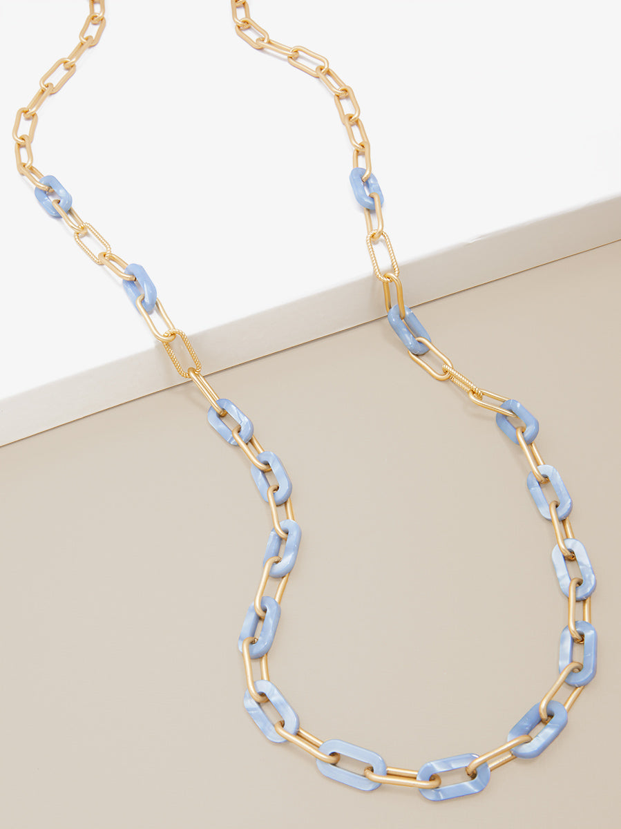 Lenna Long Links Necklace by ZENZII