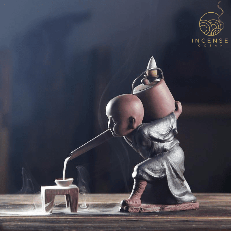 Zen Kung Fu Monk Incense Burner by incenseocean