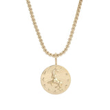 Zodiac Pendant & Thin Box Chain Necklace by eklexic jewelry