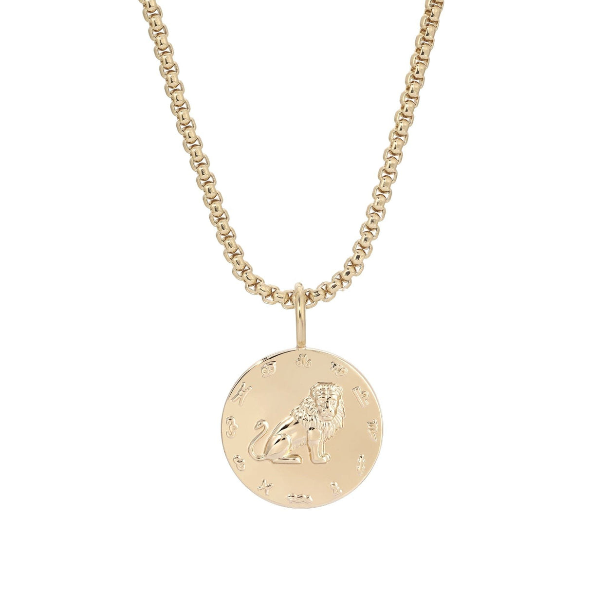 Zodiac Pendant & Thin Box Chain Necklace by eklexic jewelry